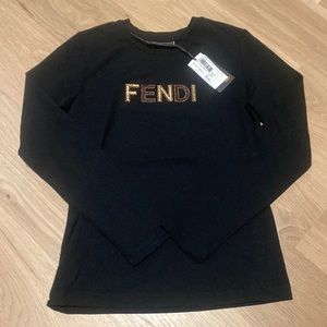 Fendi Kids Black Shirt
